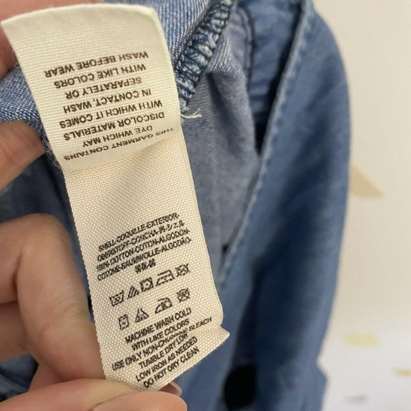 Free People Clara Chambray Wide Leg Jumpsuit - Picture 6 of 7